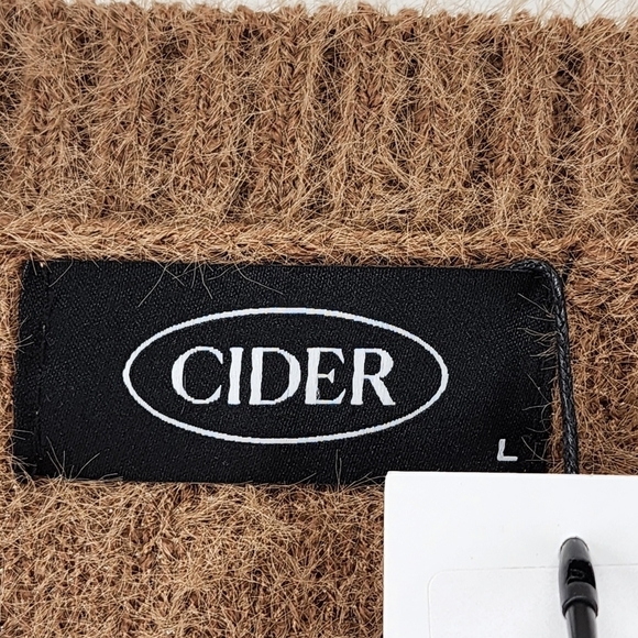 Cider Women's Brown Crewneck Sweater - L - Picture 3 of 6